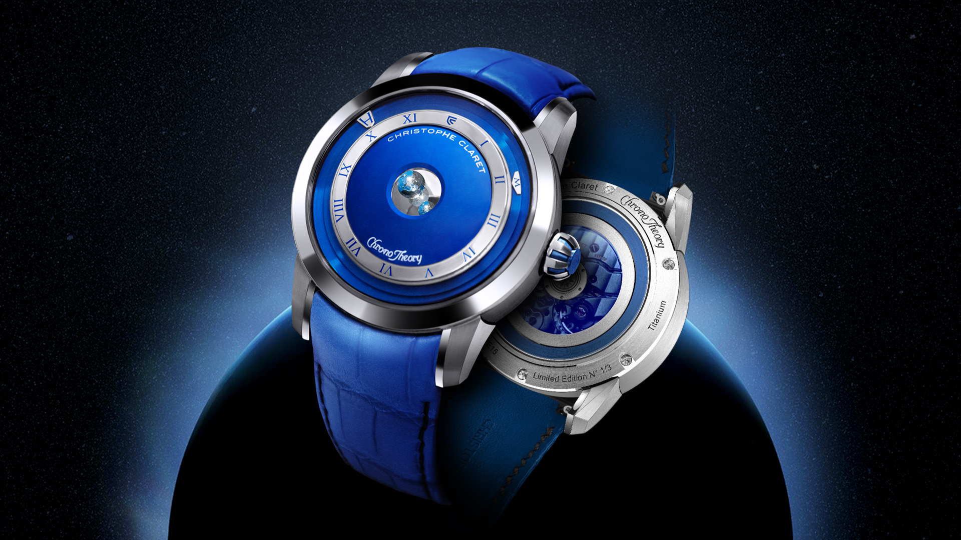Christophe Claretより光学トリックで地球が浮かび上がりsf映画のホログラムを彷彿とさせるクロノセオリー限定時計the Holodeckが発表 Chrono Theory クロノセオリー