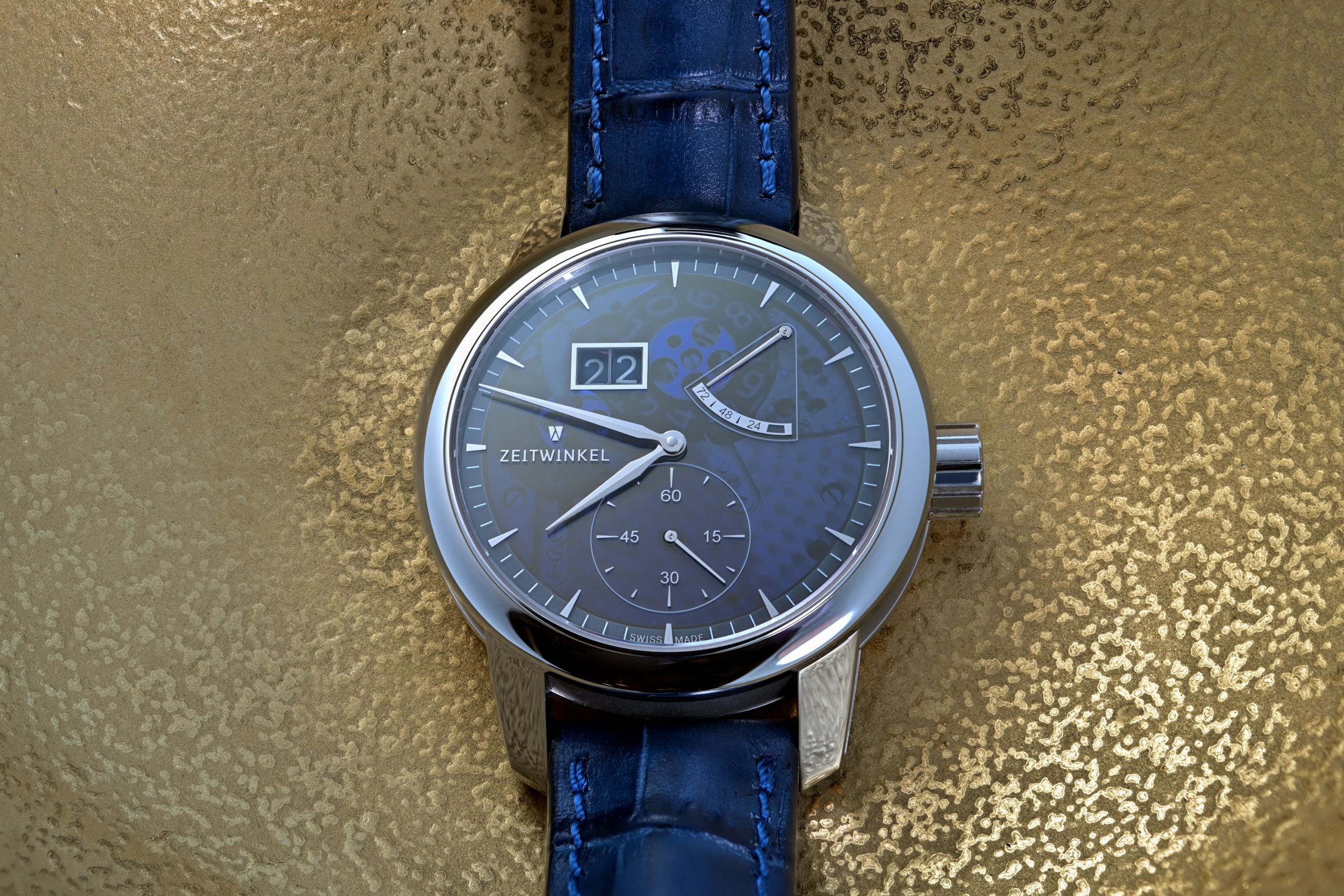 ZEITWINKEL 273° SAPHIR BLEU BLUE SAPPHIRE DIAL / SILVER HANDS 
