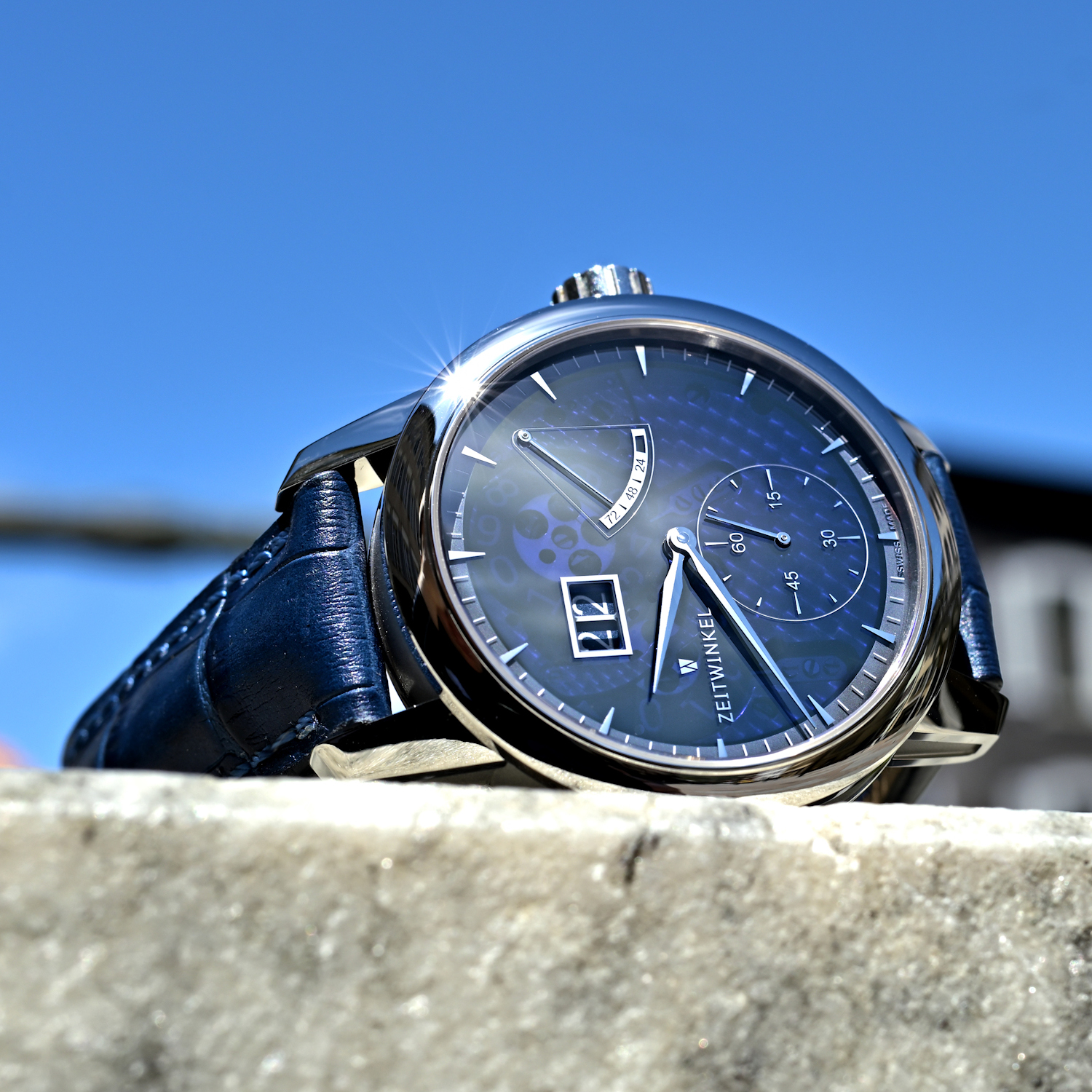 ZEITWINKEL 273° SAPHIR BLEU BLUE SAPPHIRE DIAL / SILVER HANDS 