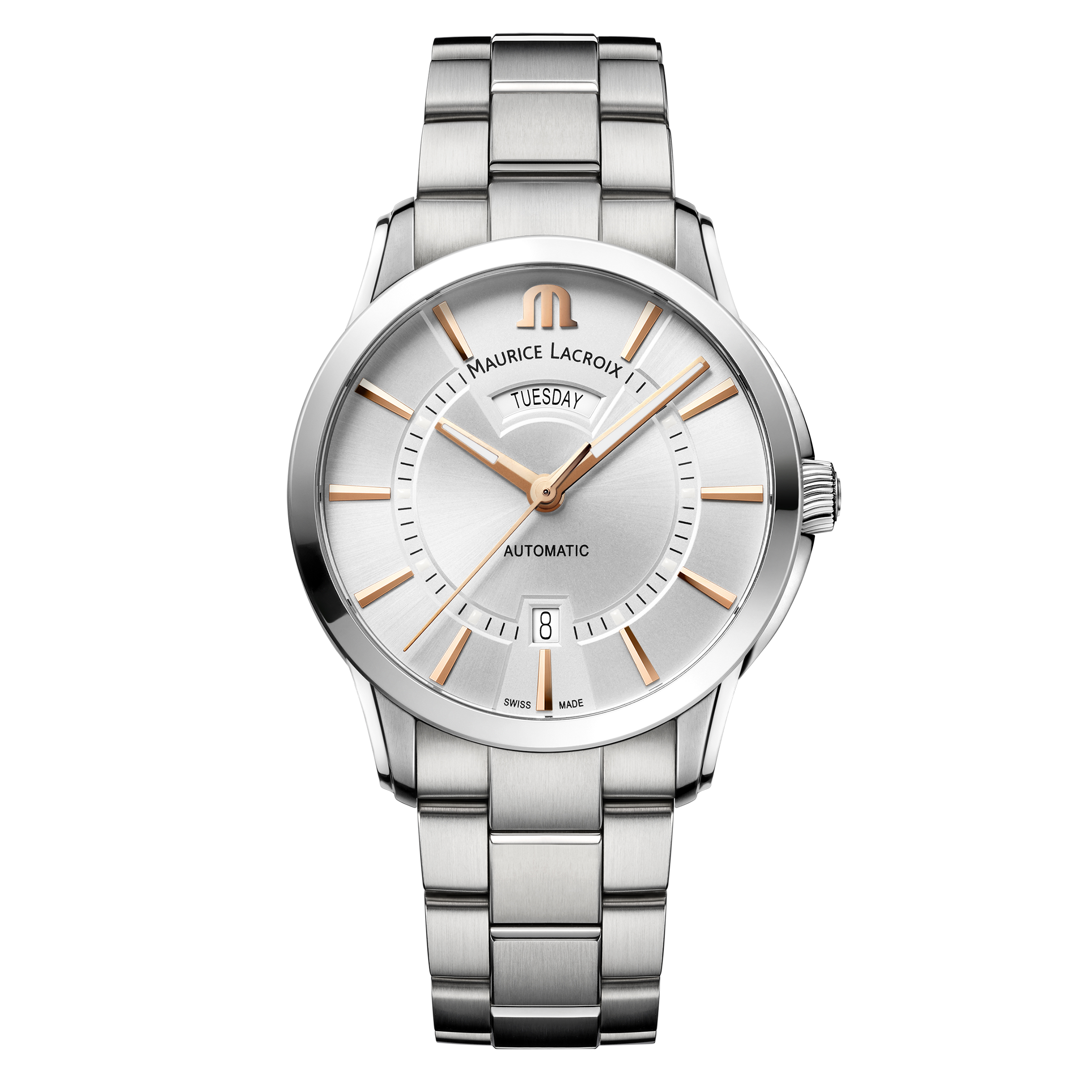 MAURICE LACROIX PONTOS Day Date 41mm SILVER – Chrono Theory 