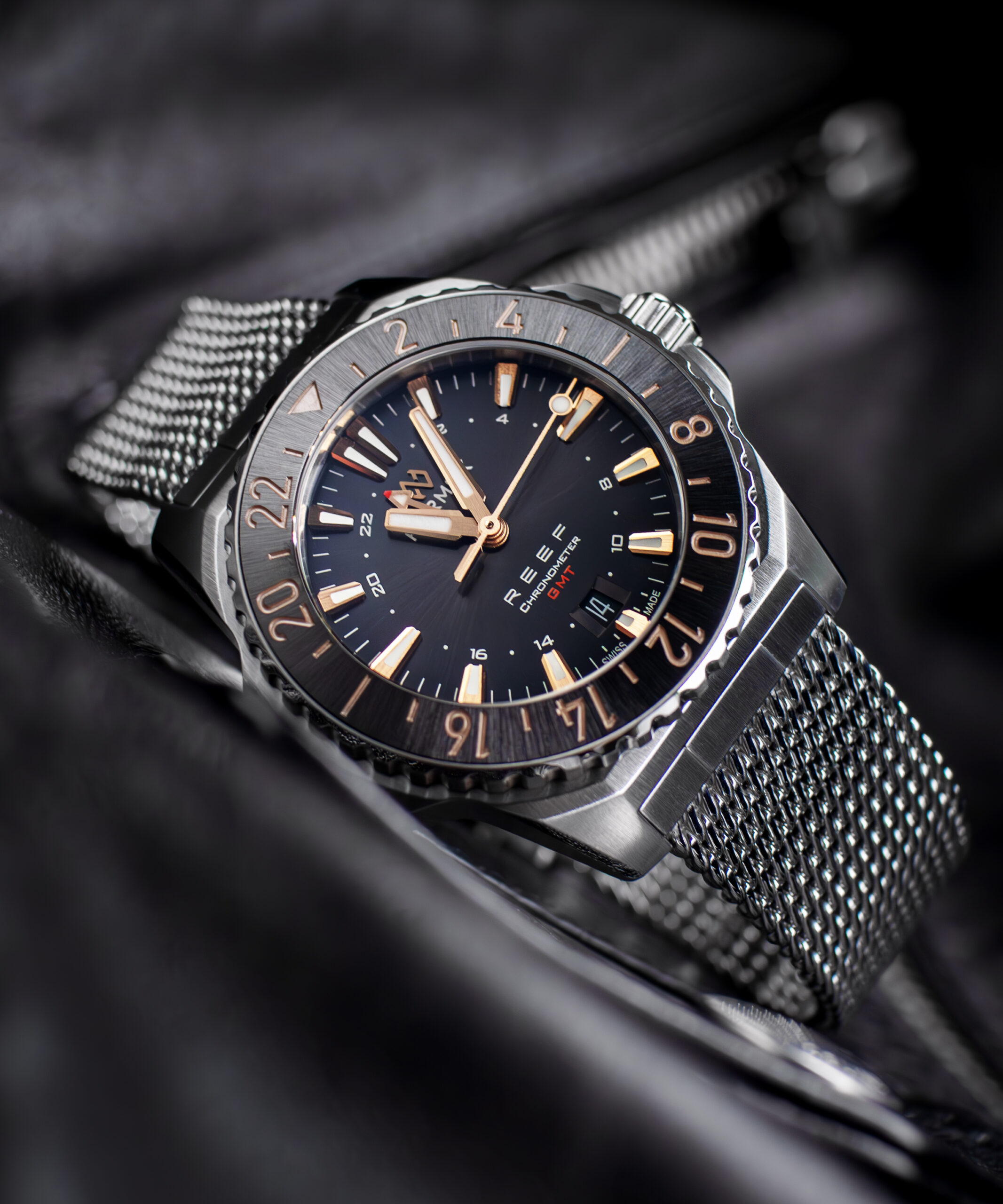 FORMEX REEF GMT Black Dial / Rose Gold GMT – Chrono Theory 