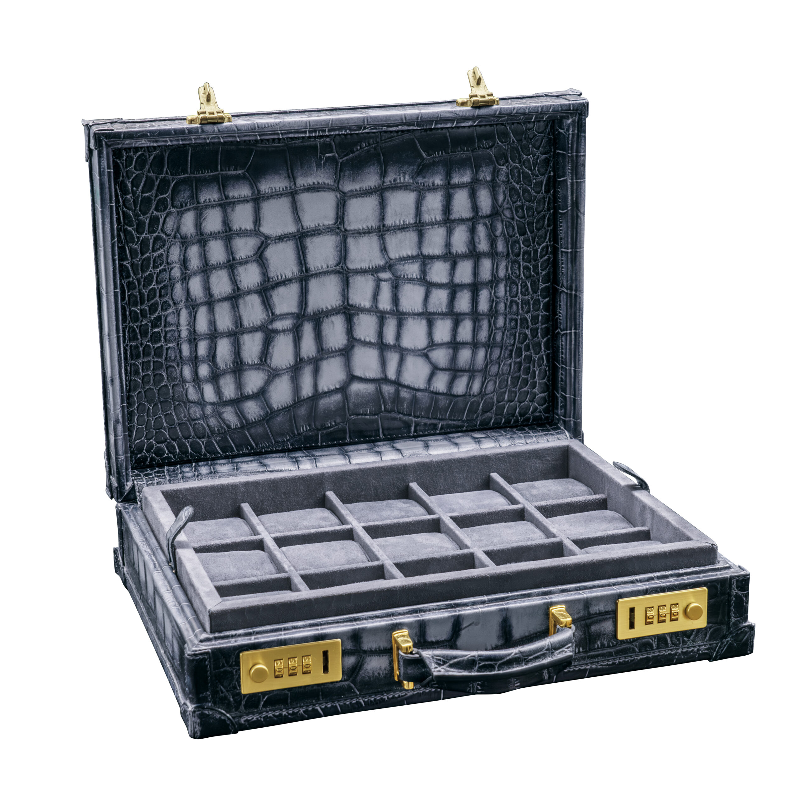 BOSPHORUS LEATHER WATCH CASE 15 CP PATINA GREY – Chrono Theory 