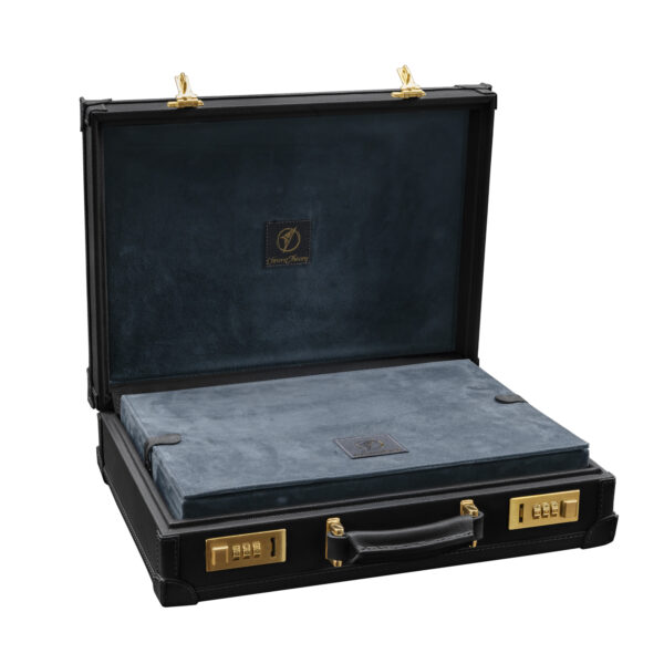BOSPHORUS LEATHER WATCH CASE 15 SAFFIANO BLACK - 画像 (3)