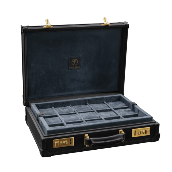 BOSPHORUS LEATHER WATCH CASE 15 SAFFIANO BLACK - 画像 (2)