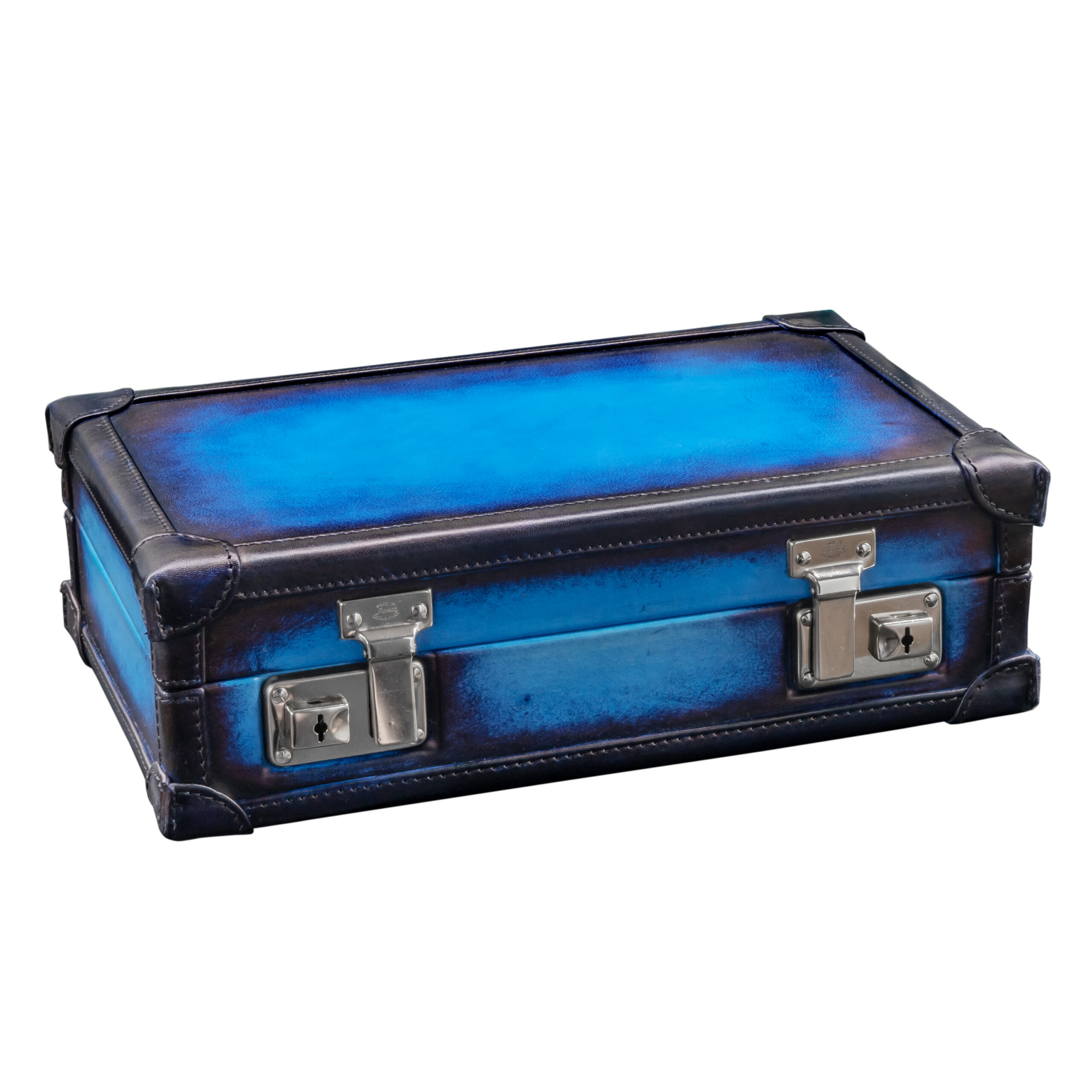 BOSPHORUS LEATHER WATCH CASE PATINA SKY BLUE LOCK