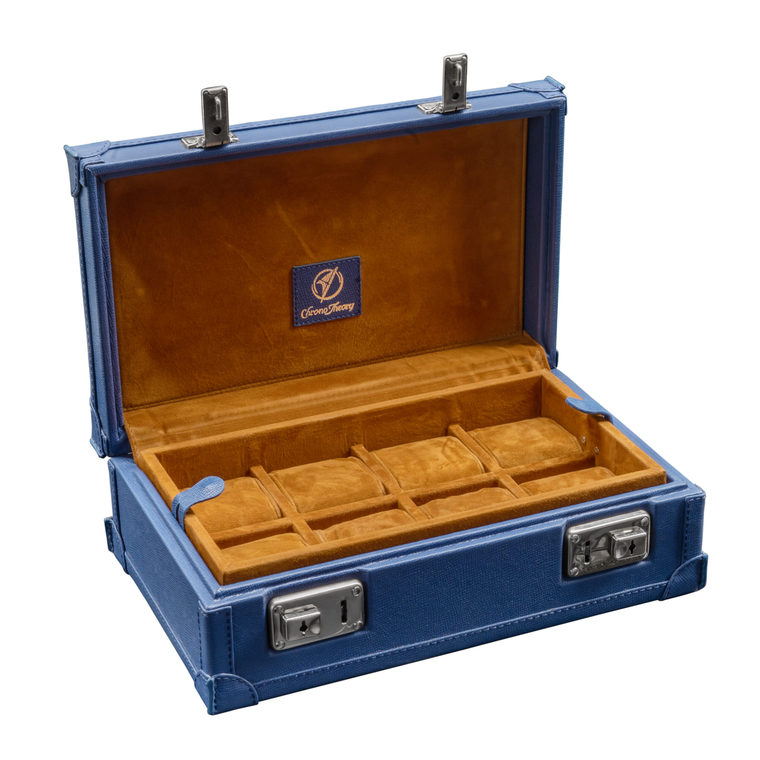 BOSPHORUS LEATHER WATCH CASE 8 SAFFIANO NAVY BLUE 2 LOCK [NON 