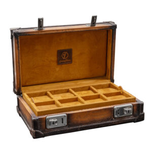 BOSPHORUS LEATHER WATCH CASE 8 SCRIPTO PATINA LIGHT TAN 2 LOCK 