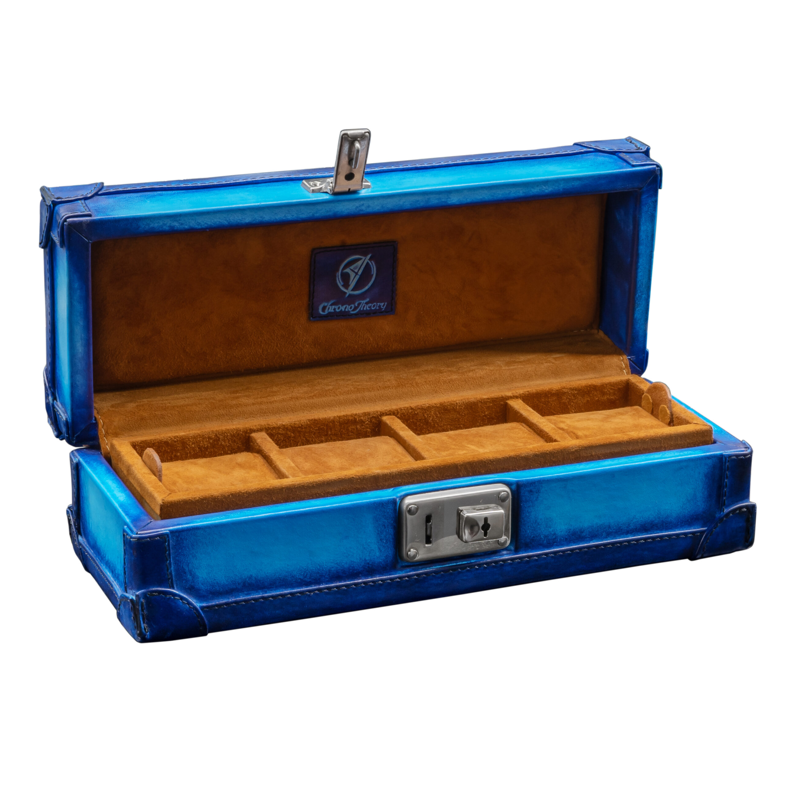 BOSPHORUS LEATHER WATCH CASE 4 PATINA SKY BLUE [SILVER METAL 