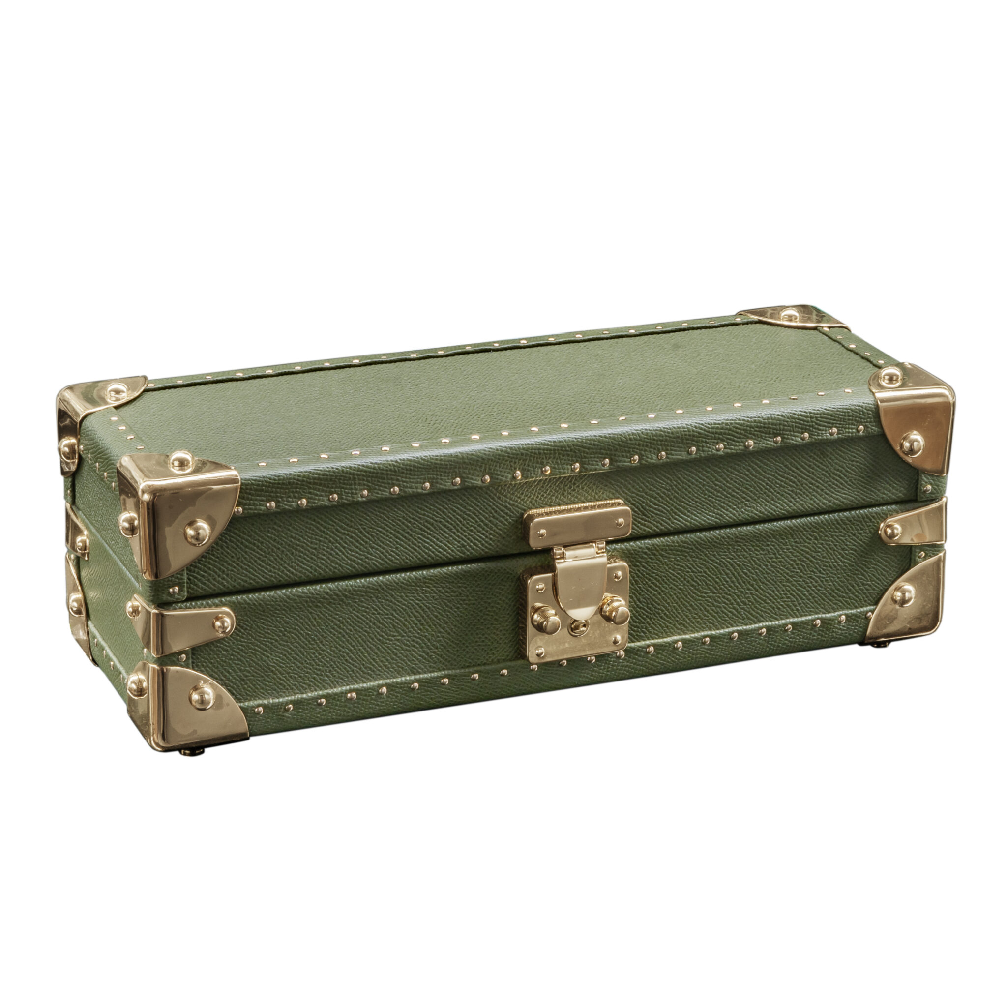 BOSPHORUS LEATHER WATCH CASE 4 SAFFIANO OLIVE GREEN Chrono Theory