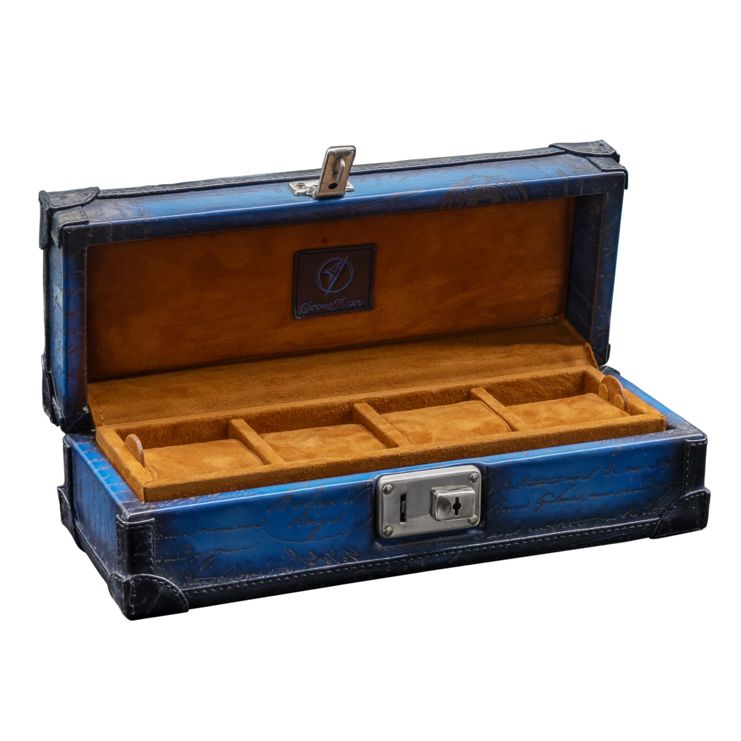 BOSPHORUS LEATHER WATCH CASE 4 SCRIPTO PATINA BLUE – Chrono Theory 