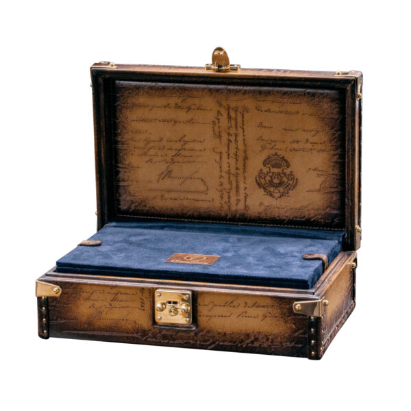 BOSPHORUS LEATHER WATCH CASE 8 PARCHMENT PATINA LIGHT TAN 1 LOCK - 画像 (3)