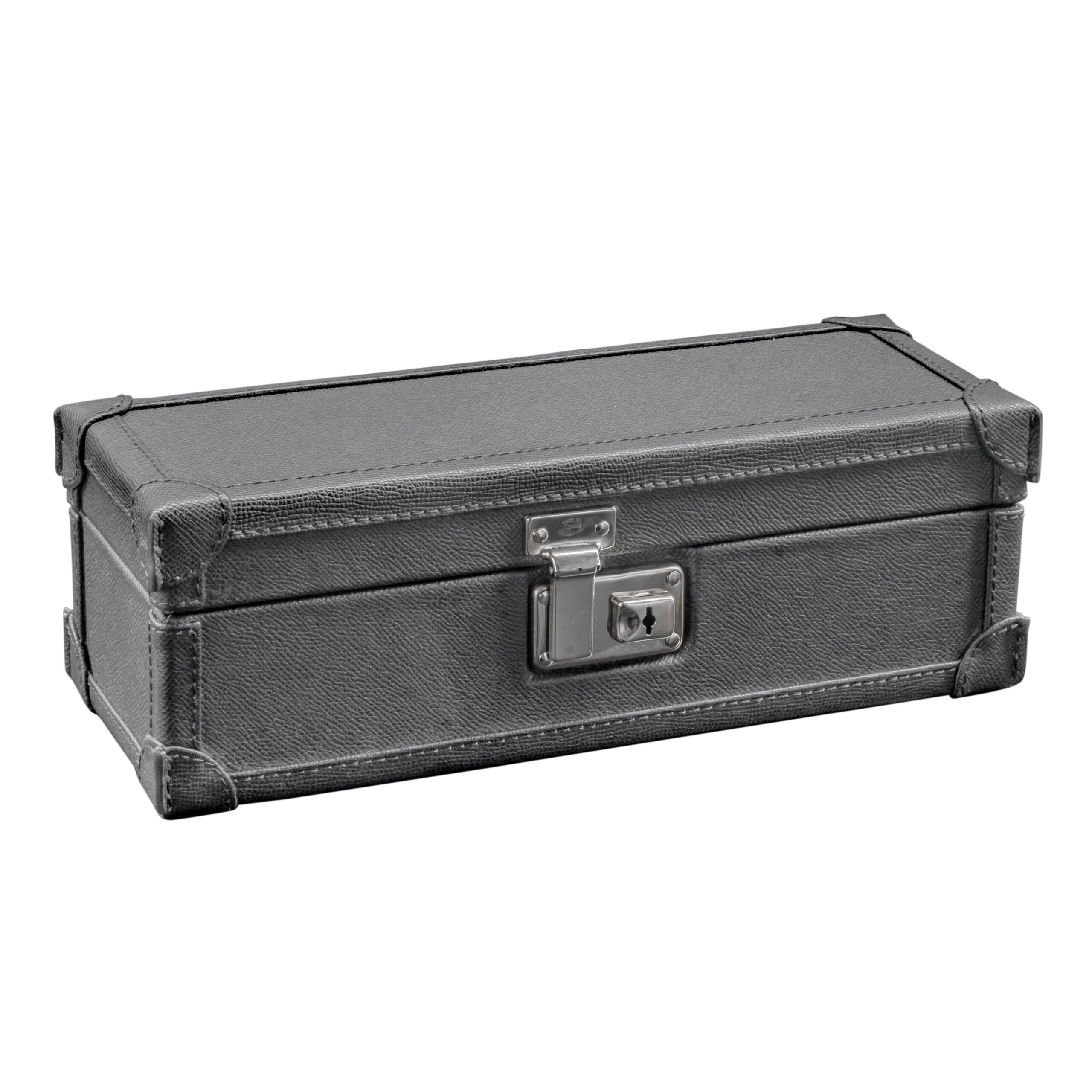 BOSPHORUS LEATHER WATCH CASE 4 SAFFIANO DARK GREY [INNER COVER 