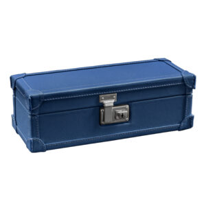 BOSPHORUS LEATHER WATCH CASE 4 SAFFIANO NAVY BLUE [SILVER METAL]