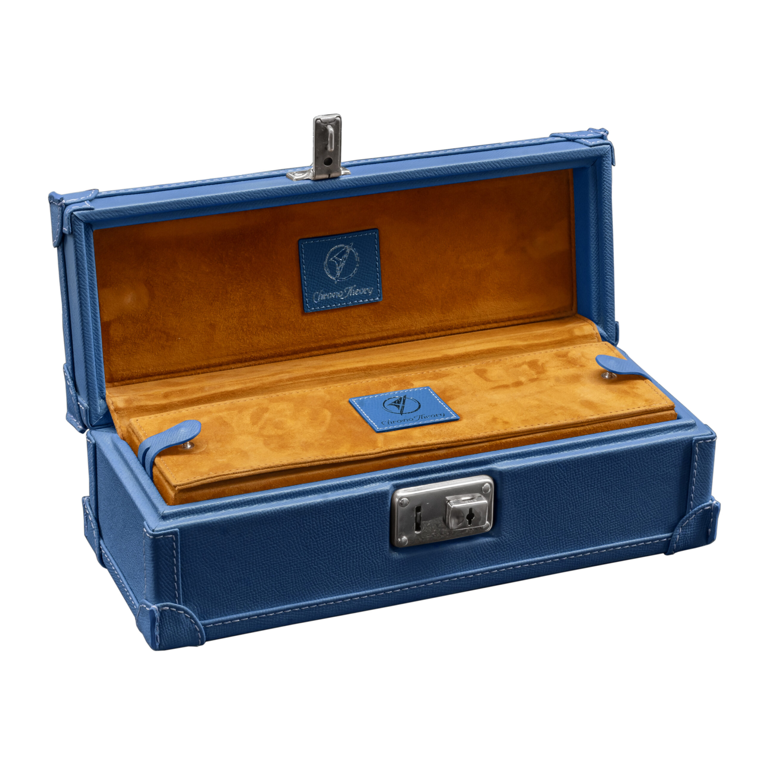 BOSPHORUS LEATHER WATCH CASE 4 SAFFIANO NAVY BLUE [INNER COVER 
