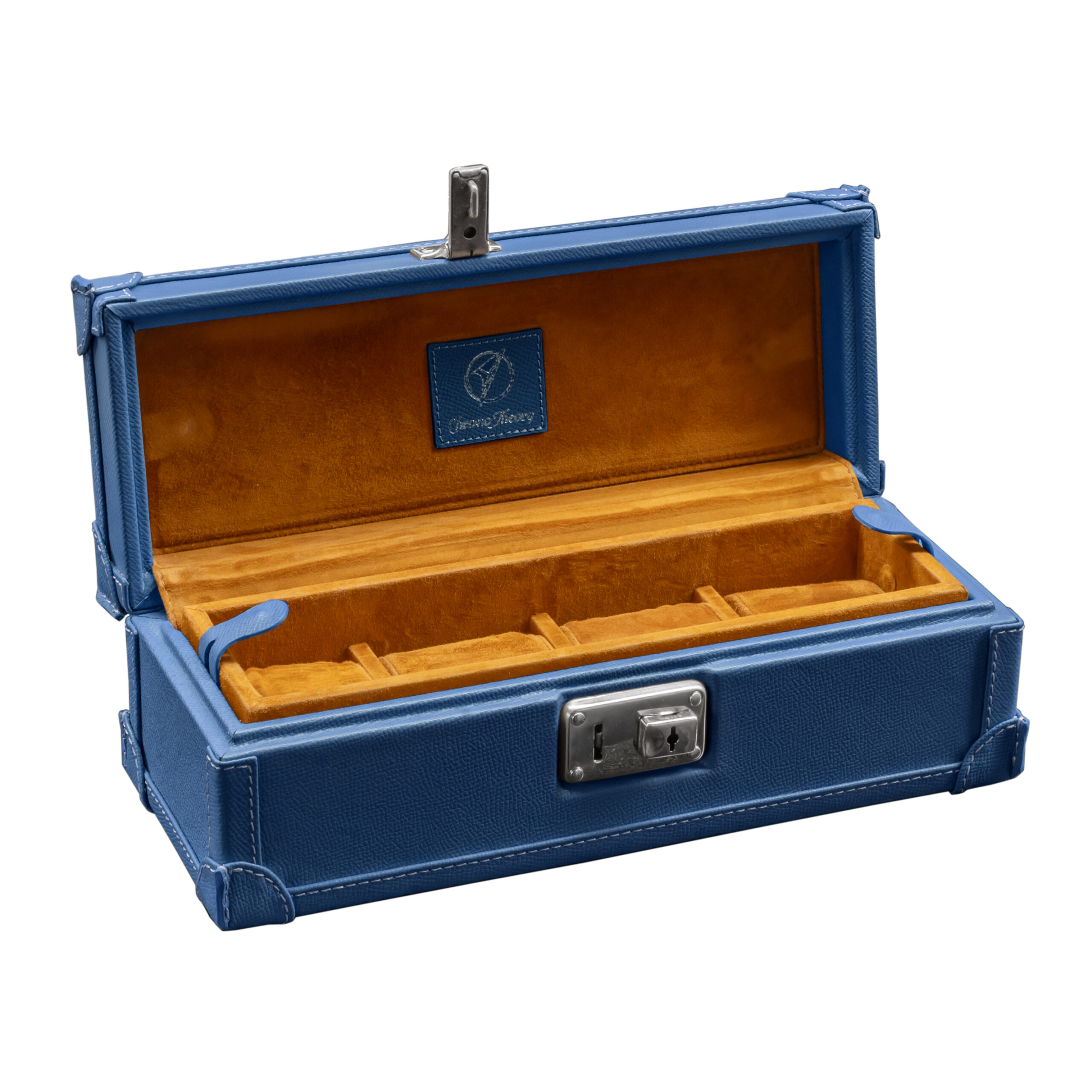 BOSPHORUS LEATHER WATCH CASE 4 SAFFIANO NAVY BLUE [INNER COVER 